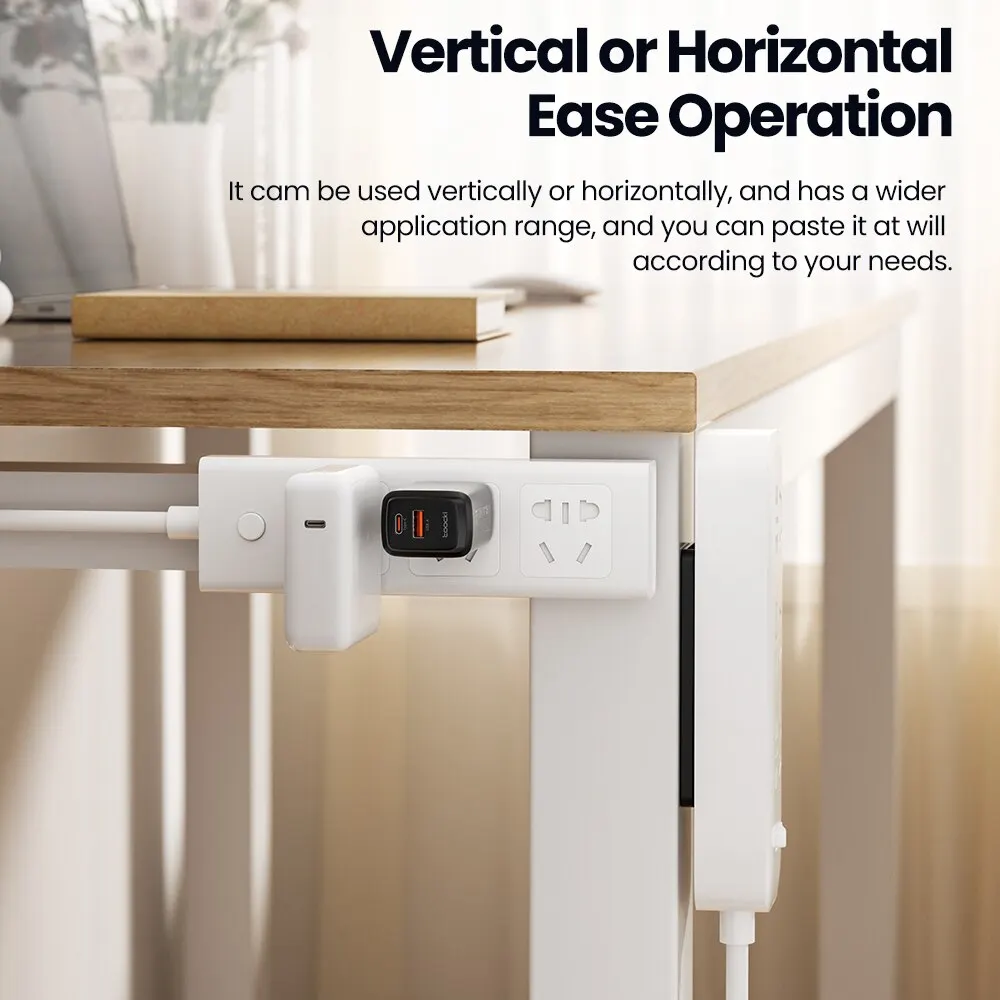 Toocki-Soporte de tira para cargador de teléfono, soporte de almacenamiento para cargador GaN USB tipo C, sin perforaciones, 100W, 140W - imagen 4