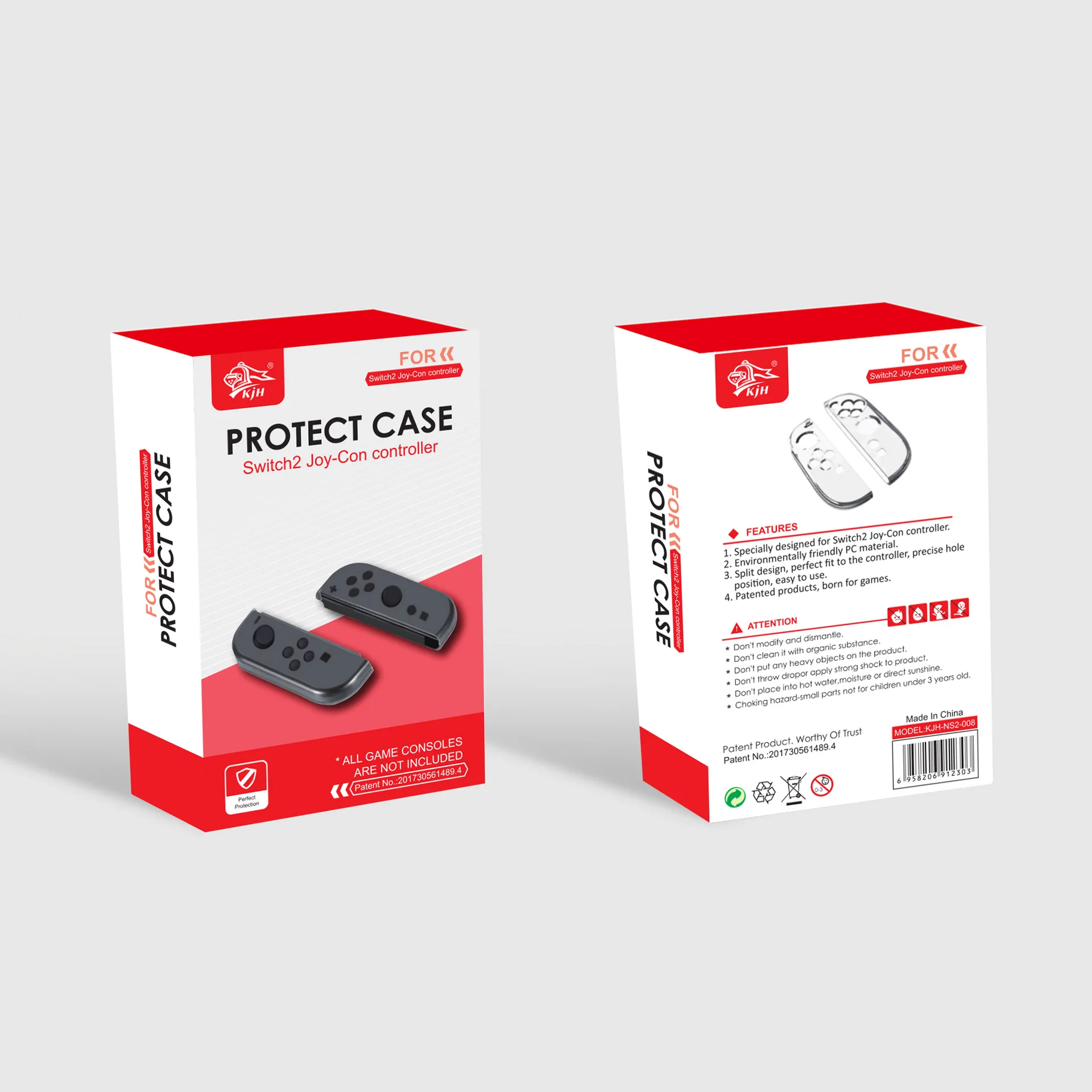 KJH-NS2-008 Funda rígida protectora con mango pequeño izquierdo y derecho para mando Switch2