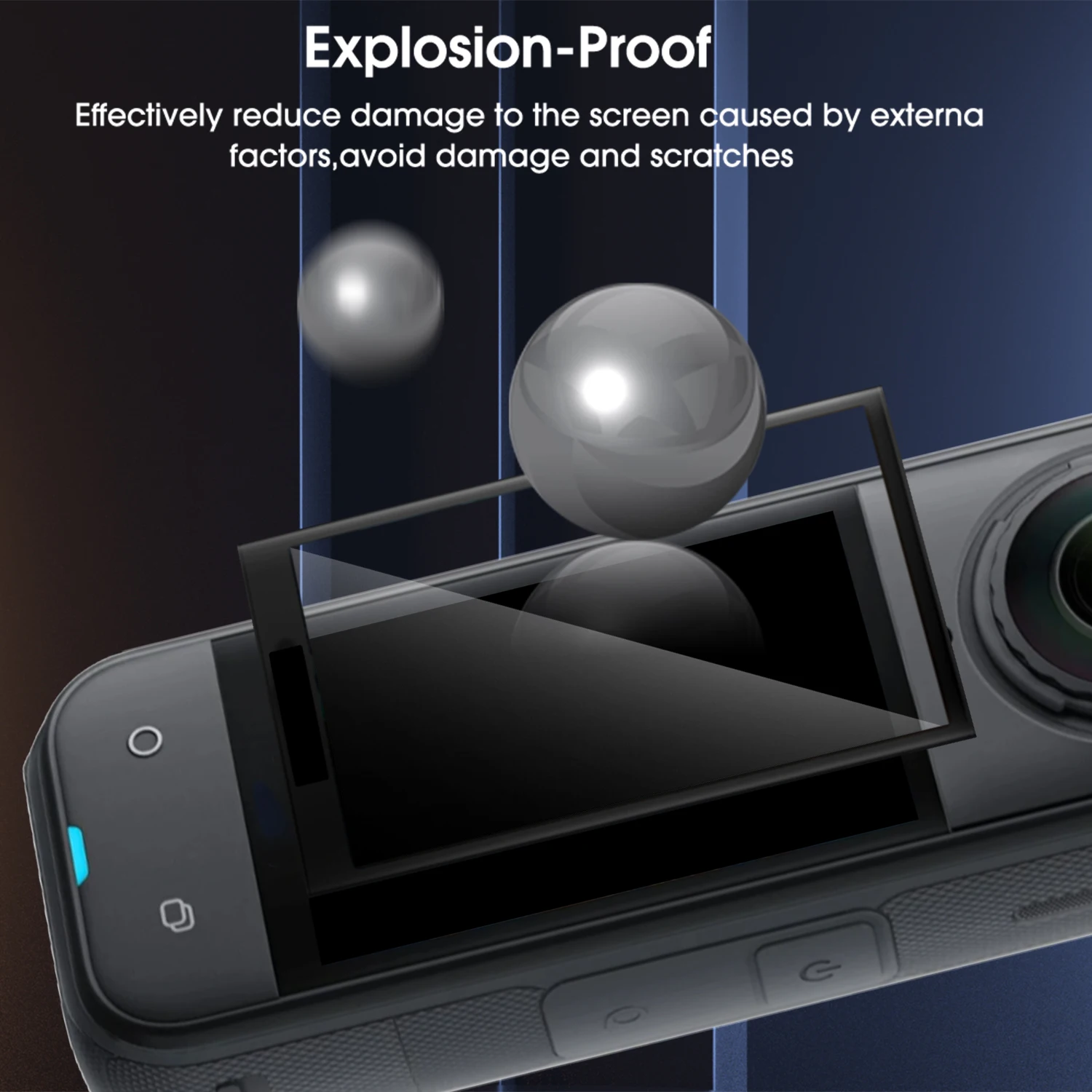 Película protectora curvada 3D para Insta360 X5, Protector de pantalla, películas antiarañazos, cubierta sin vidrio para accesorios Insta 360 X5 - imagen 5