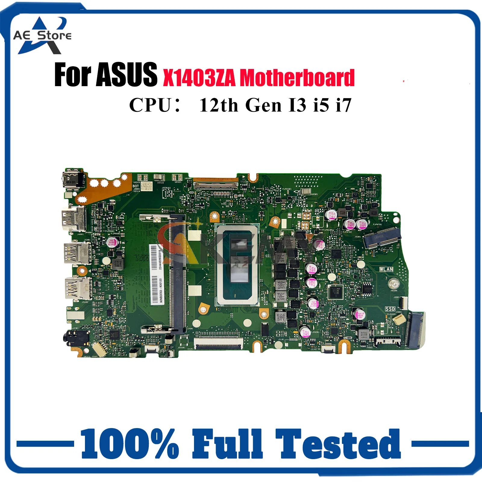 Placa base para ordenador portátil X1403ZA para ASUS VivoBook X1403Z X1403ZA, placa base para portátil con 12. a generación I3 i5 i7 100%, pruebas OK, envío rápido