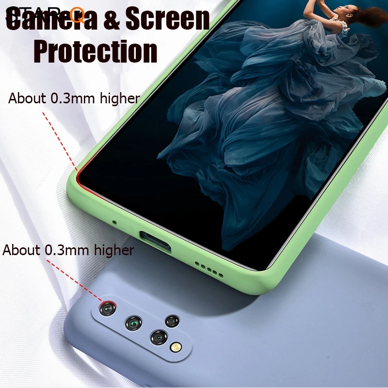 Nueva funda de teléfono de silicona líquida para Huawei Honor 20 Lite Pro 20s ruso Global Nova 5T fundas protectoras traseras suaves originales - imagen 3