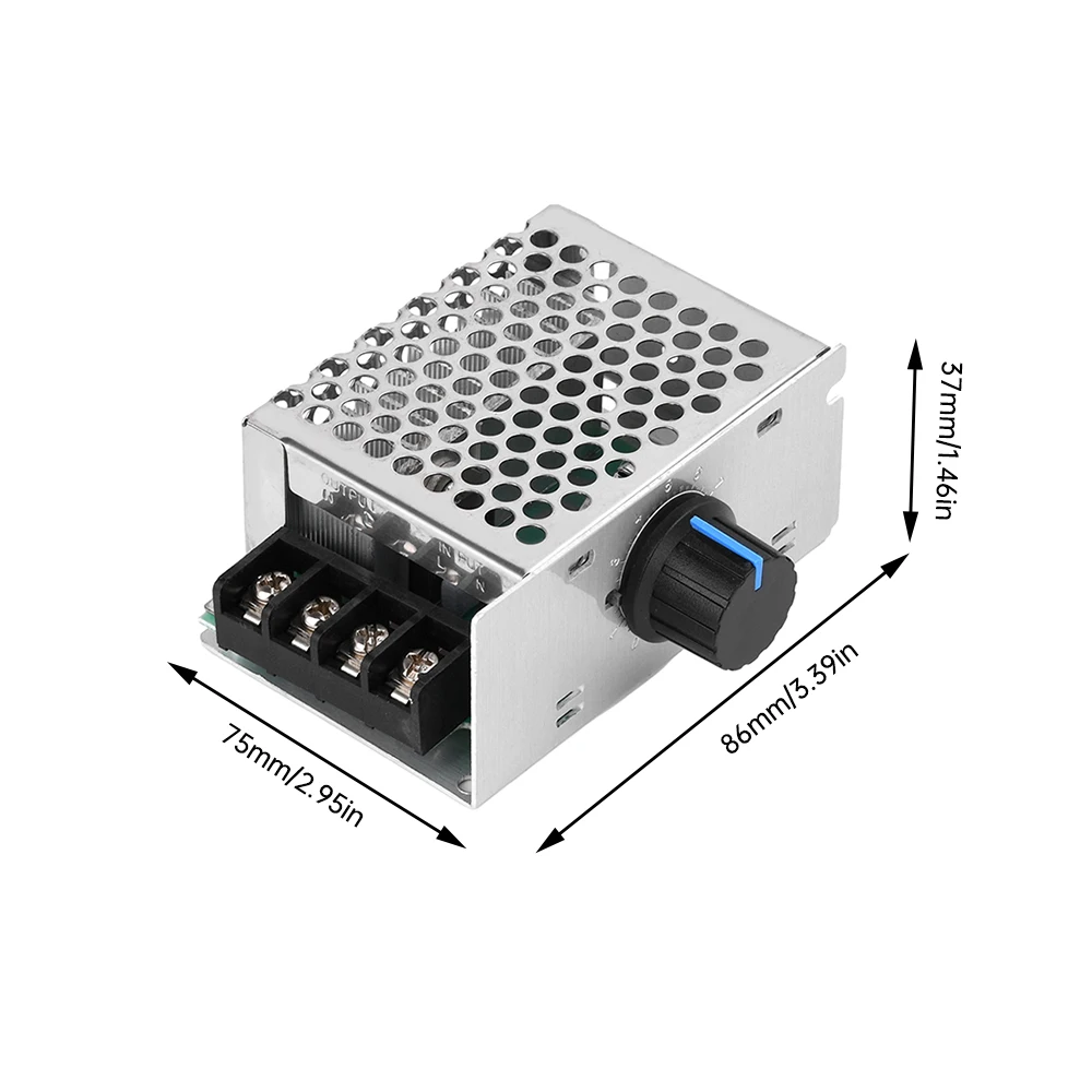 4000W motorsnelheidsregelaar met schaal Compact formaat Eenvoudige bediening voor spanning/licht/temperatuur/snelheidsaanpassing - imagen 2