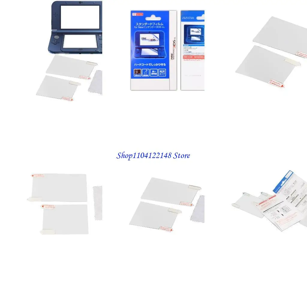 P9FA LCD Pantalla Protectora Top Bottom Protector Skin Cover para nuevo 3DS XL/LL