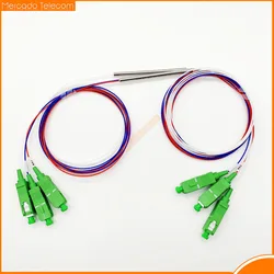 Divisor FBT Fibra Óptica SC APC 1×3 – Tubo Acero 0,9mm