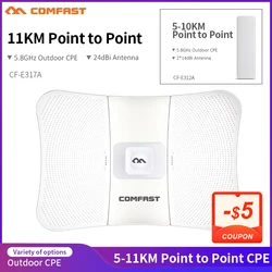 COMFAST CPE WiFi Exterior 5 GHz – Puente Inalámbrico Largo Alcance