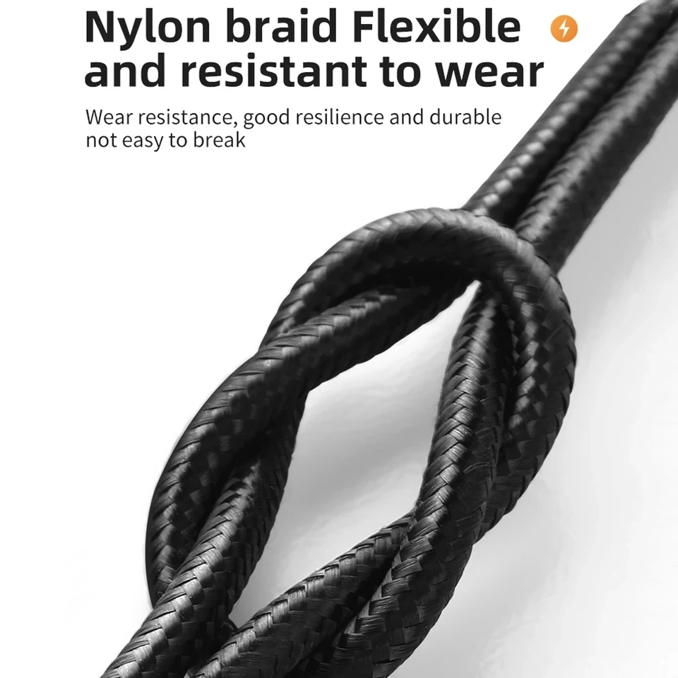 Cable USB de carga súper rápida 3 en 1 para iPhone 14 Samsung Huawei Xiaomi Redmi POCO Micro USB tipo C cargador Cable trenzado 1m 2m - imagen 4