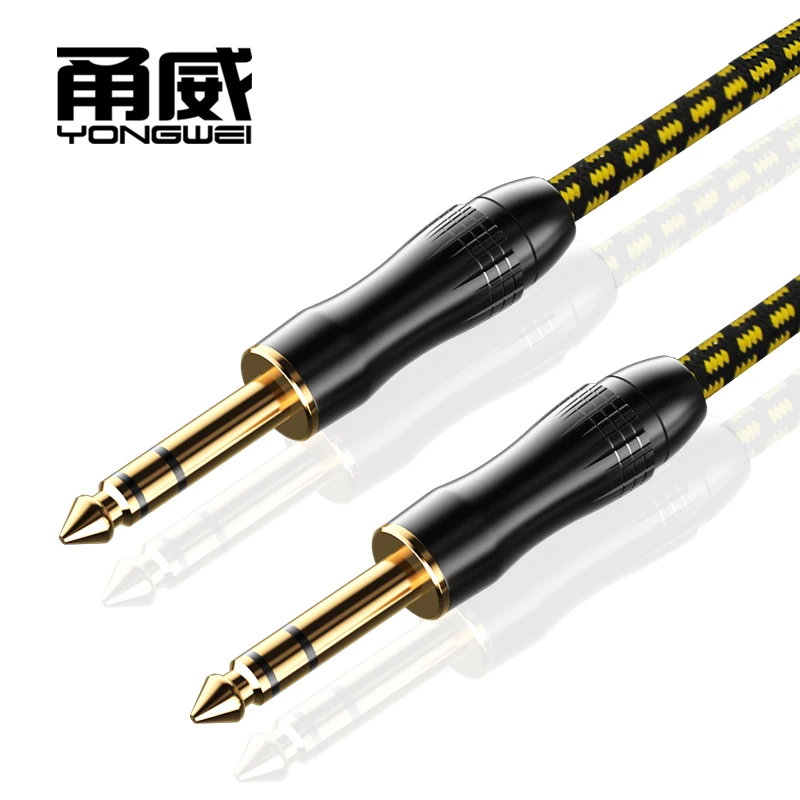 YONGWEI Cable de Audio con clavija de 6,35mm, conector macho a macho, Cable auxiliar para micrófono y guitarra eléctrica