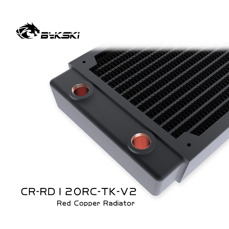 Bykski CR-RD120RC-TK-V2 120mm radiador de cobre 40mm de espesor ordenador refrigerante de agua disipador de calor intercambiador para disipación de ventilador de 12cm - imagen 5