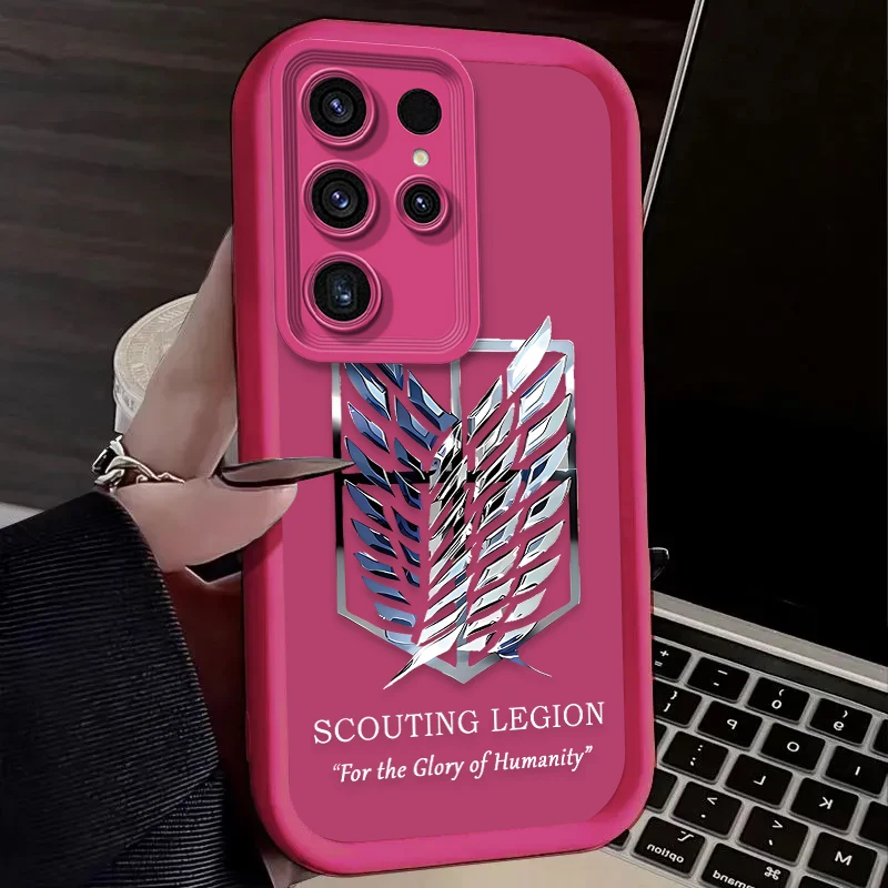 Funda de Anime Attack On Titan para Samsung Galaxy S23 S24 S25 Ultra S22 S21 Plus FE A56 A36 A26 A16 A06 A15 A25 A35 A55 5G - imagen 4