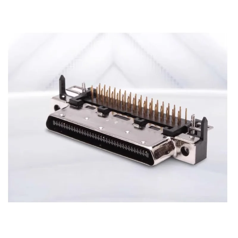 HTK HDRA-EC68LMDT+ SCSI VHDCI68 68P PCB Placa de conector macho DIP curva de 90 grados