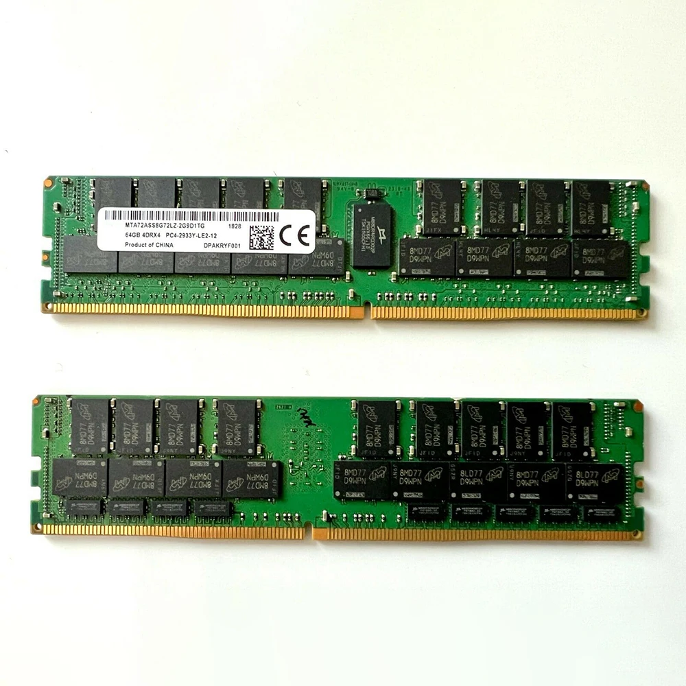 1 Uds memoria de servidor para MT RAM 64G 64GB 4DR × 4 PC4-2933Y DDR4 2933 MTA72ASS8G72LZ-2G9D1 - imagen 4