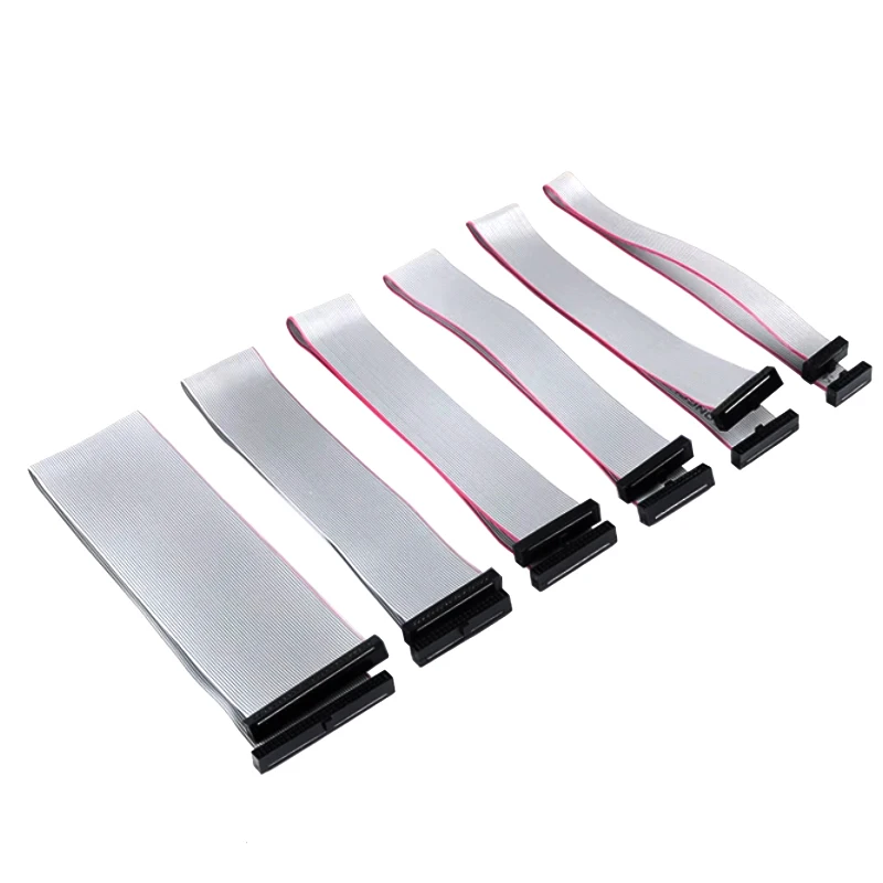 1 Uds. FC-6/8/10/14/16/20/40/50 PIN de 1,27 MM de paso 30CM CABLE de descarga JTAG ISP Cable de datos de cinta plana gris para encabezado de caja DC3 IDC - imagen 3