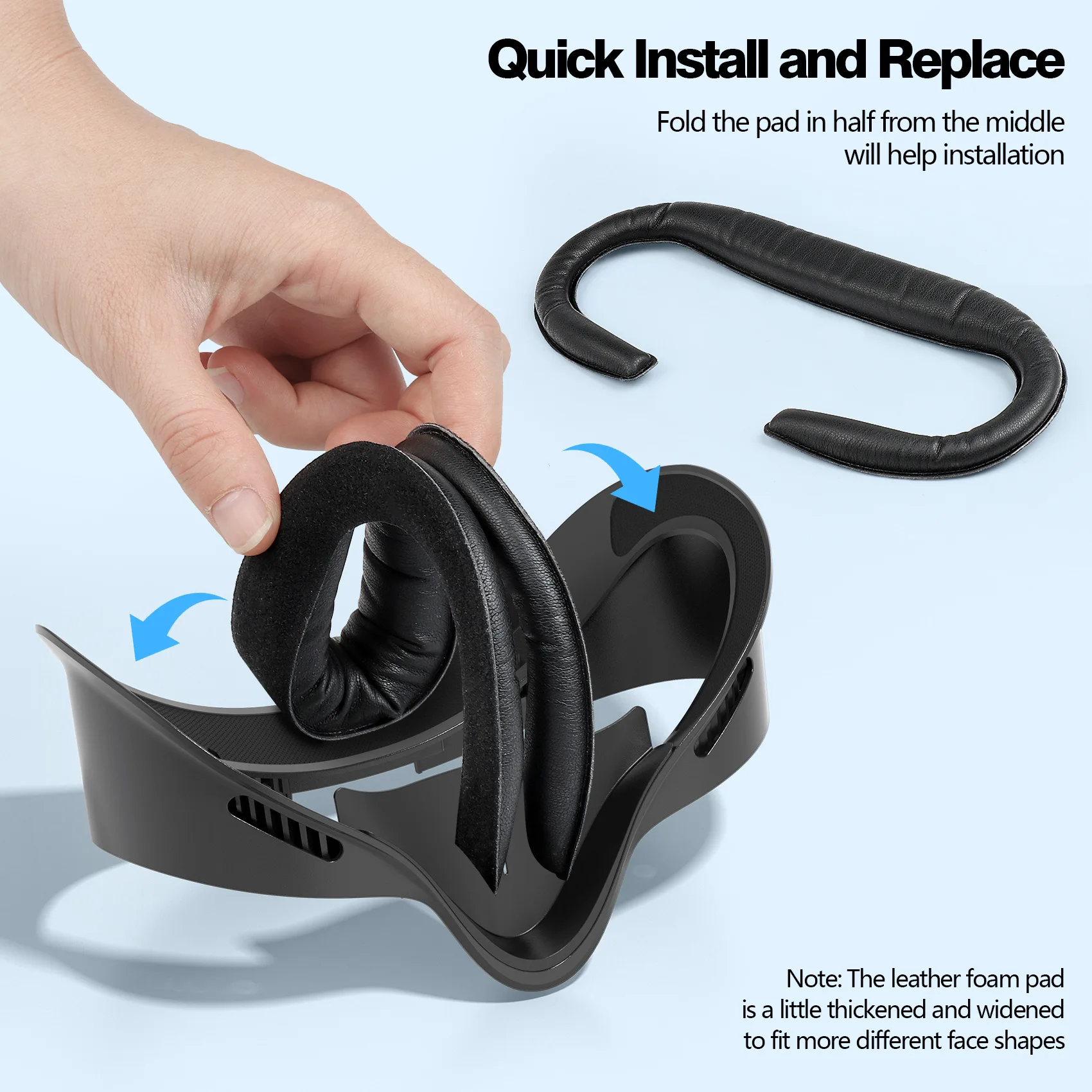 Para Meta Quest 3s interfaz Facial reemplazada almohadilla para la cara cojín cubierta protectora alfombrilla para ojos para accesorios Oculus Quest 3S - imagen 4