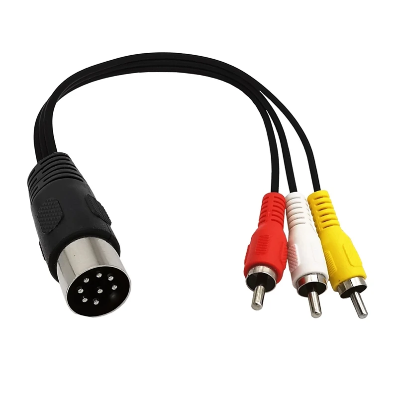 Cable macho Lotus de 0,5 m, 3m, DIN, 8 pines a 3RCA, para cable adaptador de audio, piano y equipo de audio de instrumentos - imagen 3