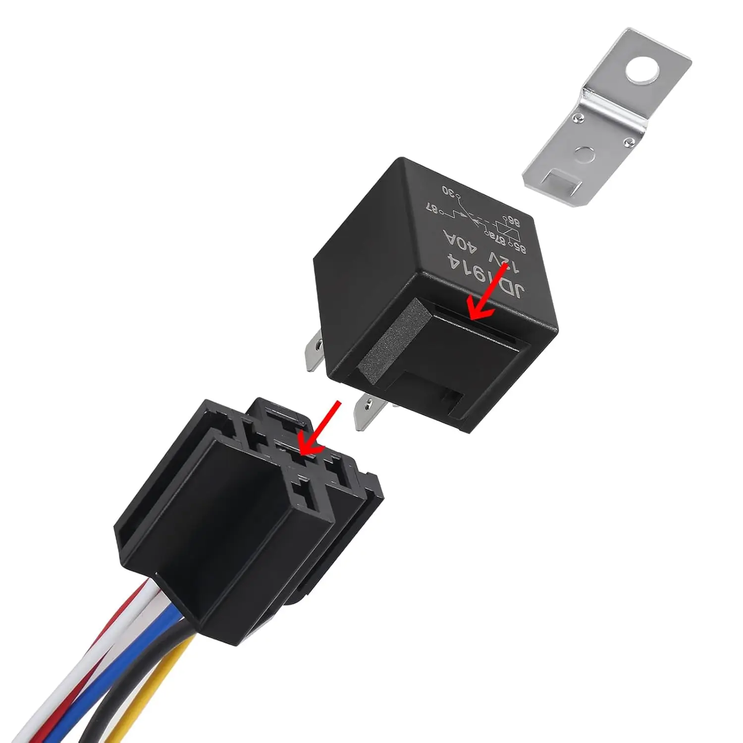 Paquete de 10 cables de cobre estañados de 12 AWG de alta resistencia, relé y arnés impermeables de 40/30 AMP, 12V CC, relé automotriz SPDT de 5 pines - imagen 3