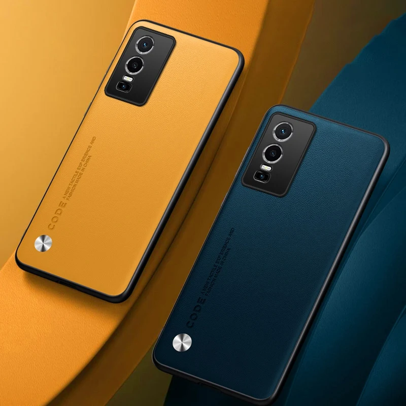 Funda de cuero PU de lujo para Vivo Y76 5G, funda trasera de silicona mate a prueba de golpes, funda de teléfono de protección completa para Vivo Y76S Y74S Y76 S - imagen 3