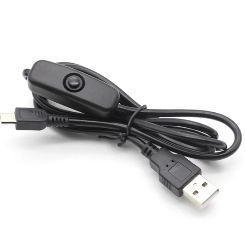 Cable USB a CC, cargador de Cable Micro USB, fuente de alimentación de CA para Raspberry Pi 4, 4B, 5V, 3A, interruptor tipo C con encendido/apagado para RPI 4 LED - imagen 4