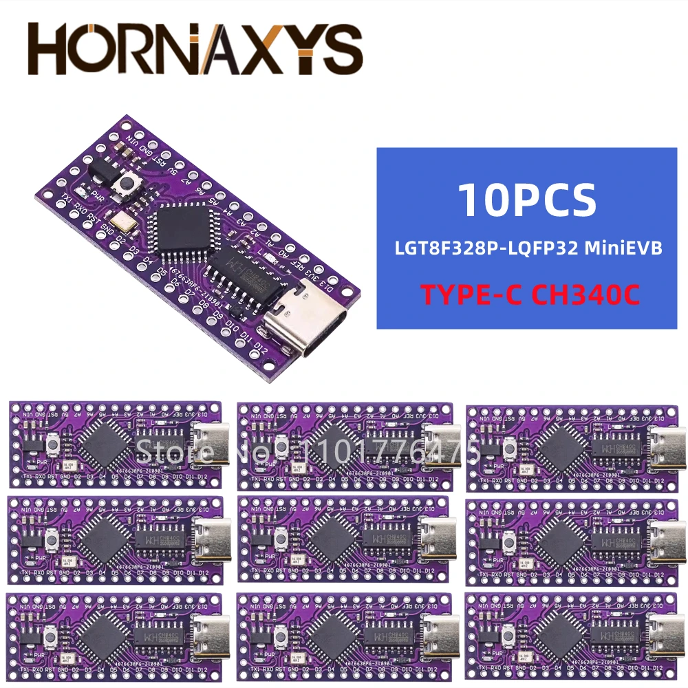 LGT8F328P-LQFP32 MiniEVB TYPE-C MICRO USB, Compatible con ATMEGA328 Nano V3.0 LGT8F328P CH340C/ HT42B534-1 SOP16 para Arduino - imagen 2