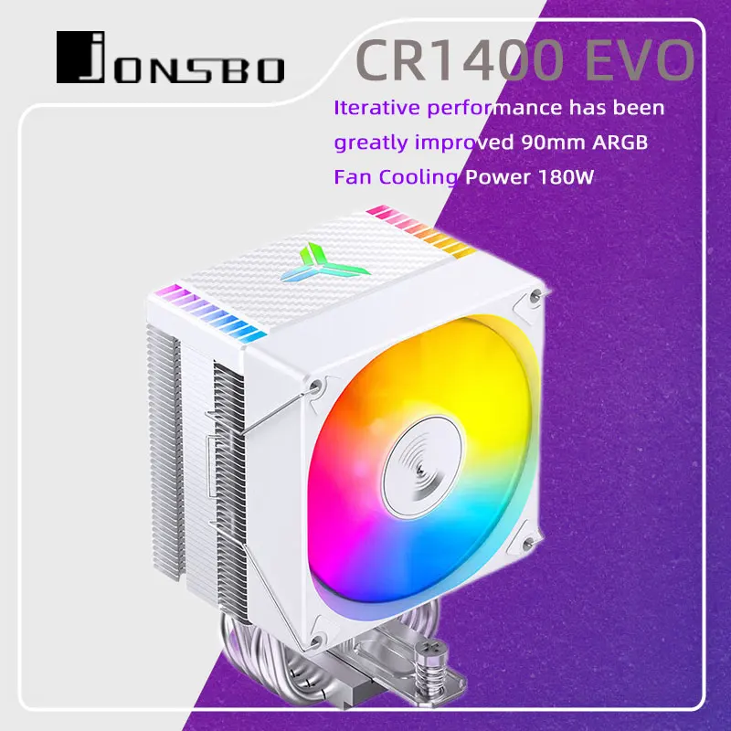 JONSBO CR1400 EVO CPU Cooler 4 heatPipes ARGB PWM Procesador radiador de aire ventilador silencioso para LGA1700 1200 1151 1150 AM4 AM5 - imagen 2