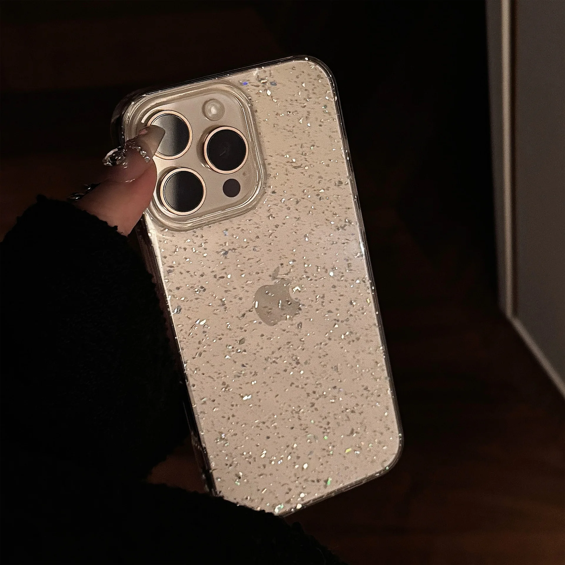 Funda de teléfono con purpurina transparente para iPhone 16 Pro Max 15 14 13 12 11 X Xs XR, funda transparente brillante bonita - imagen 3