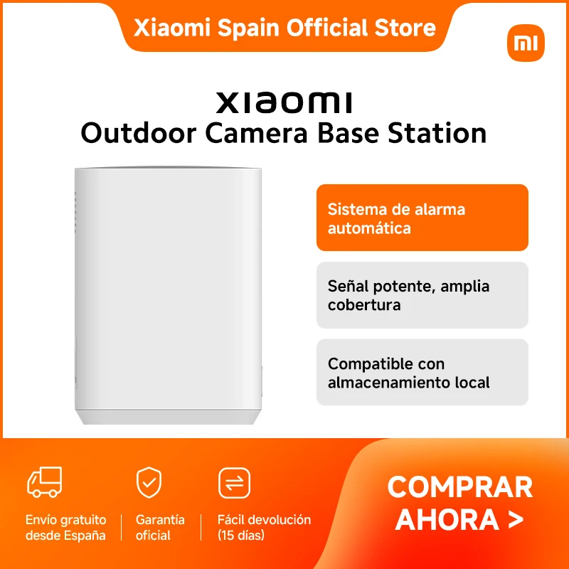 Oficial | Xiaomi Outdoor Camera Base Station, Sistema de alarma automática, Señal potente, amplia cobertura, Compatible con almacenamiento local