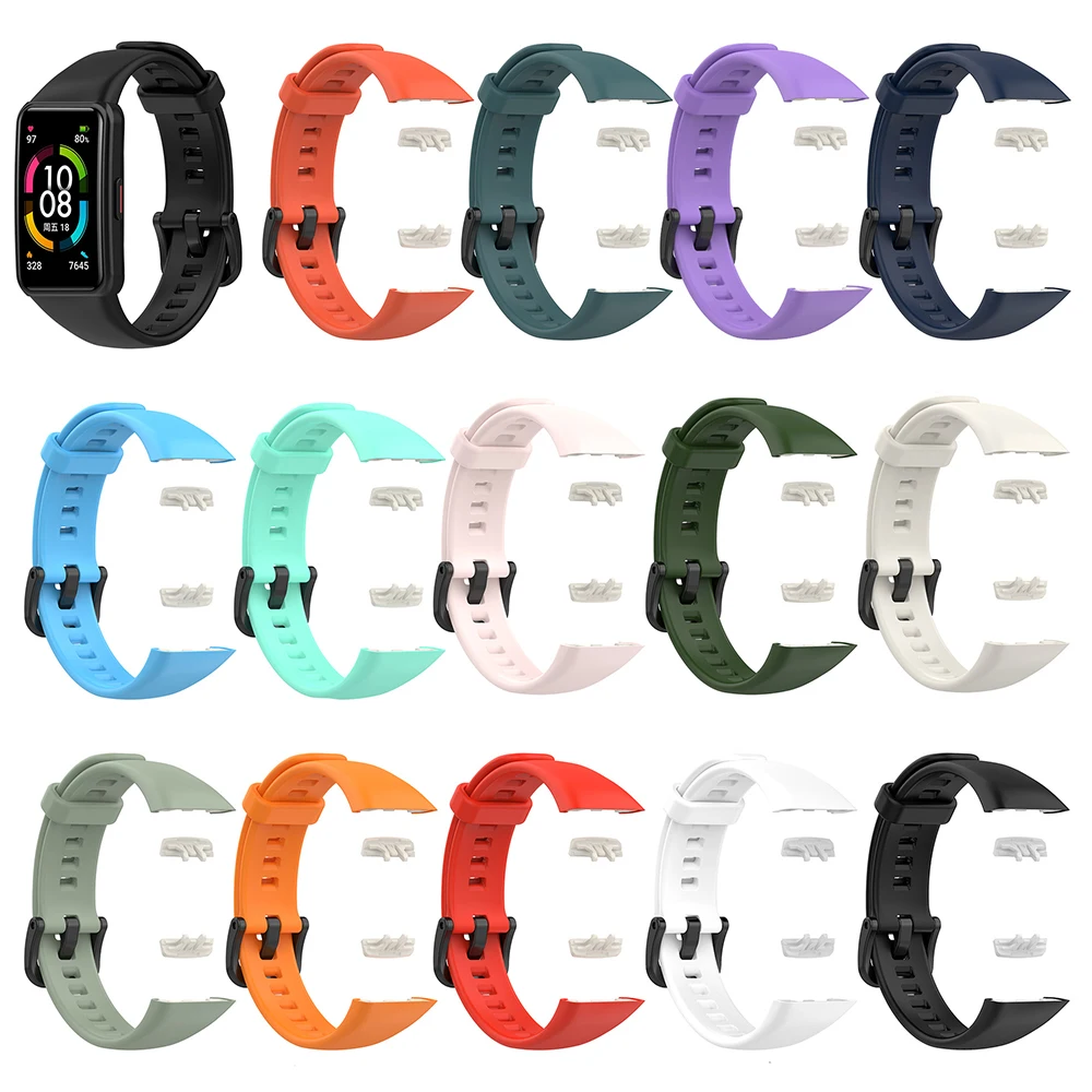 Correa de muñeca de silicona para Huawei Band 6 Pro pulsera inteligente para Honor Band 7 6