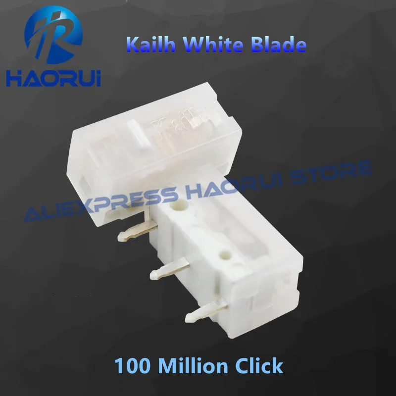 100 Uds Kailh GM2.0 GM4.0 GM8.0 microinterruptor 3 pines contacto de aleación de oro 20M/60M/80M/90M/100 millones de veces clic interruptores de botón de ratón - imagen 3