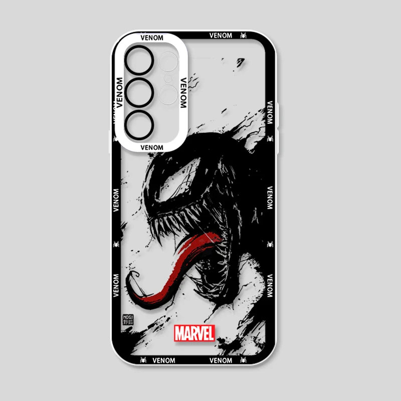 Marvel superhéroe venom cool para Samsung Galaxy S24 S23 S22 S21 S20 Plus FE Ultra A52 A53 A54 Angel Eyes funda transparente para teléfono - imagen 4
