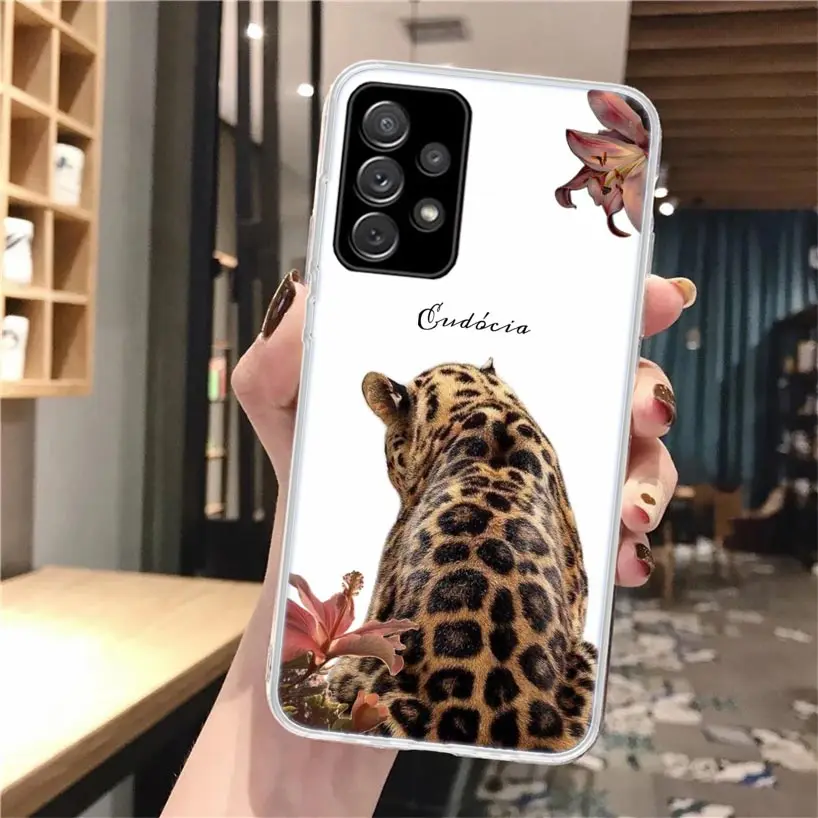 Funda de teléfono de silicona con estampado de leopardo rosa para Samsung Galaxy A52 A51 A50S A42 A32 A22 A12 A02S A30S A20S A10S A41 A31 A21S A40 A30 A - imagen 4