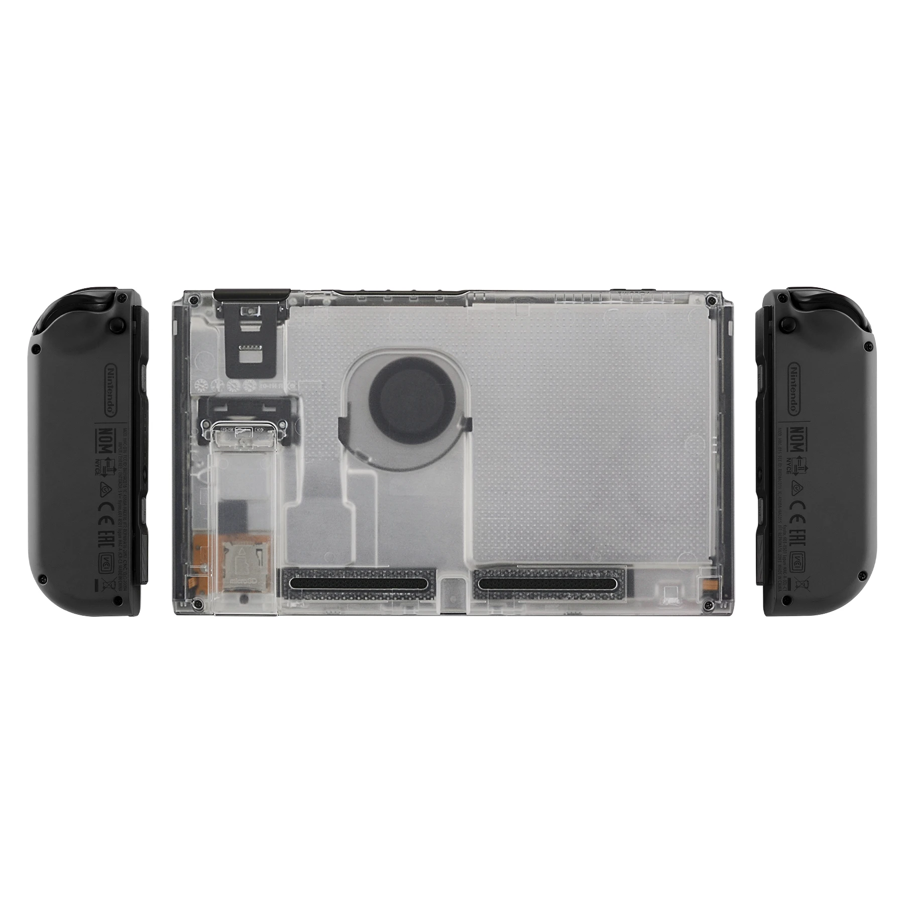 Placa trasera de consola transparente personalizada eXtremeRate, carcasa de repuesto DIY para consola Nintendo Switch con soporte - imagen 5