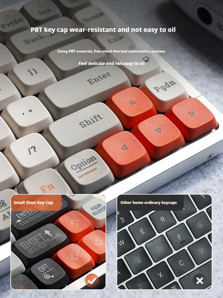 Lofree-teclas temáticas de 84/100 teclas para teclado mecánico Xiaoshun de perfil bajo, juego de teclas resistentes al aceite sublimadas con tinte PBT - imagen 3