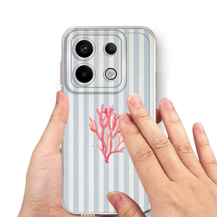 Funda de teléfono para Xiaomi Redmi 9A 13C A5 10C 12C 14C A3x A1 A2+ 9C animales marinos suaves y transparentes - imagen 2