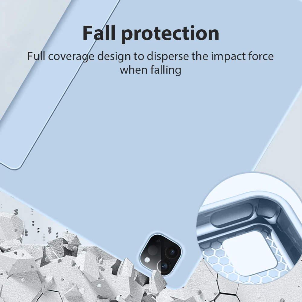 Para Ipad 10.9 generación A16 Pro 11 12,9 13 pulgadas 2025 M3 4 funda Air 5 4 para iPad 7th 8th 9th 10,2 Mini 6 7 funda inteligente con tapa - imagen 4