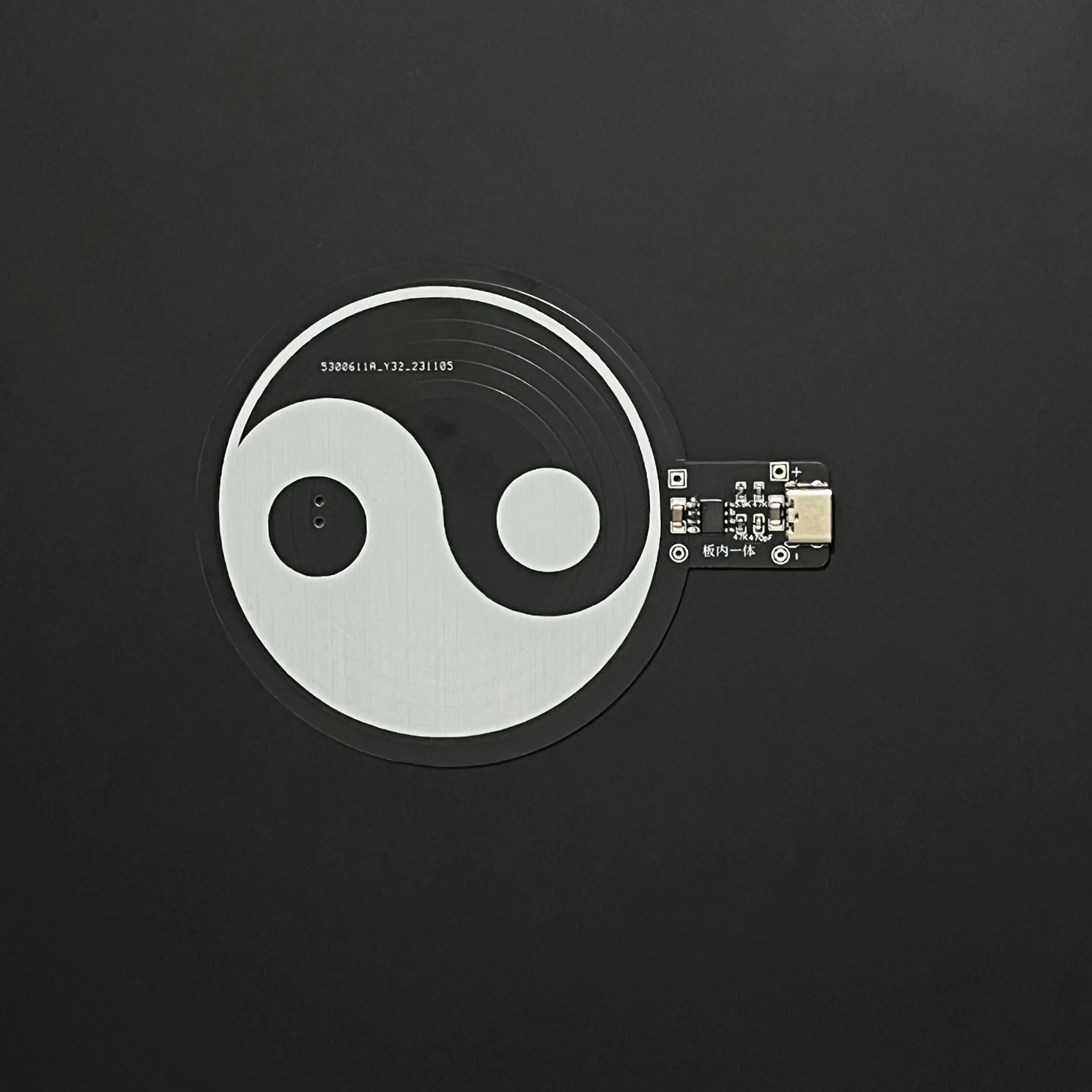 Fuente de alimentación inalámbrica, transmisor, bobina, inducción, integración, TYPE-C, USB, cc 5V + 5 piezas, receptor, lámpara Led, 0 ~ 35mm - imagen 3