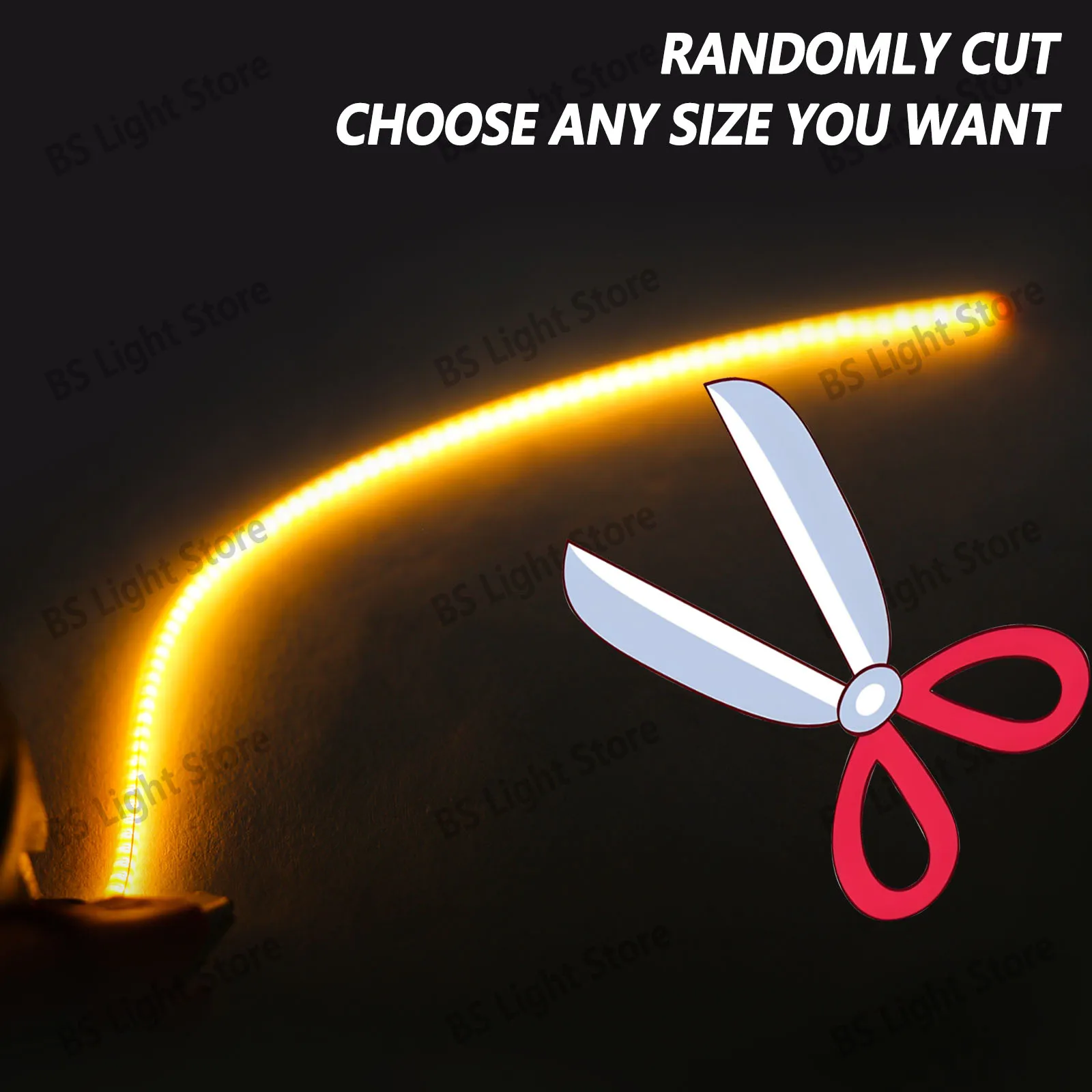 1 Uds 25/80/110/128/190/300mmLED filamento 3V iluminación 1800K filamento flexible puede cortar accesorios de bombilla LED diodo iluminación DIY