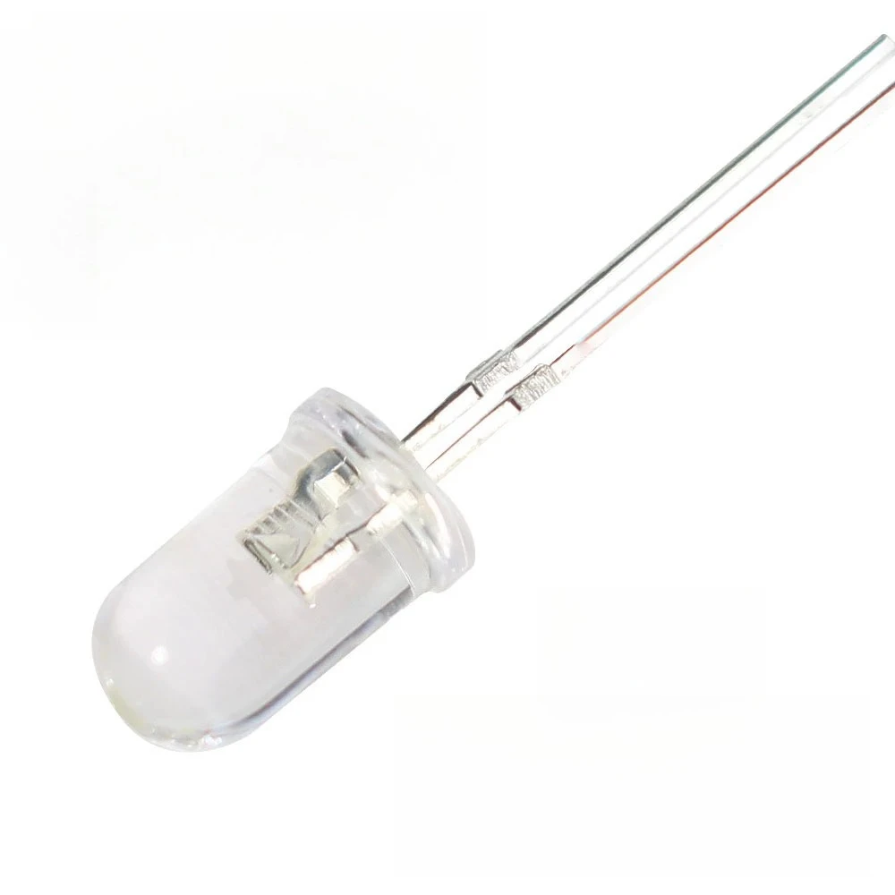 50 Uds diodo emisor de luz transparente naranja/rojo/verde/azul/amarillo/blanco F5 5mm diodos LED Kit surtido Multicolor - imagen 2