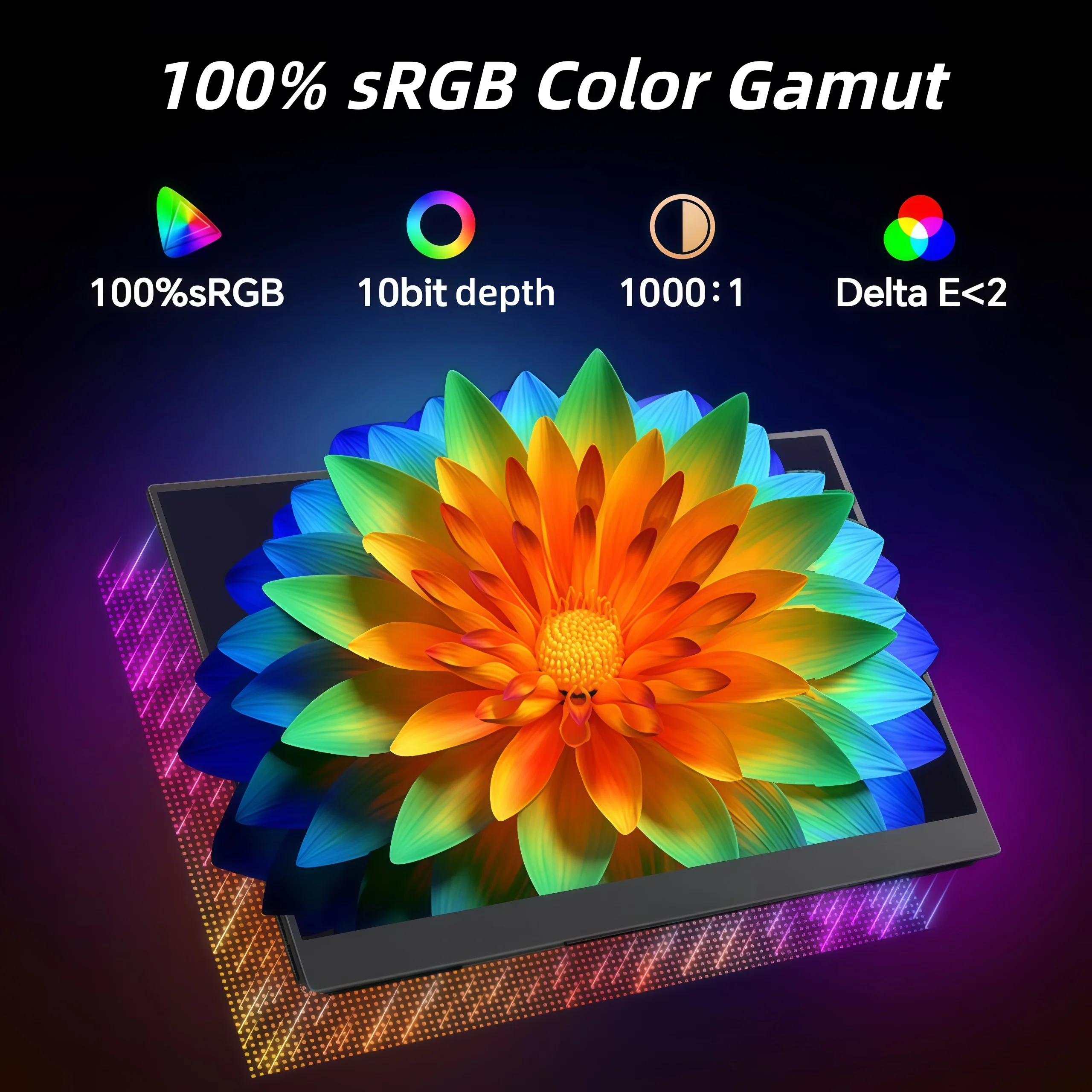 UPERFECT QLED 18.4 Monitores portátiles Pantallas de juegos 4K 60Hz 100%sRGB 180 ° Soporte ajustable USB C HDMI para PS5 / 4 Interruptor PC portátil Mac Xbox Work Home Segunda pantalla de extensión - imagen 5