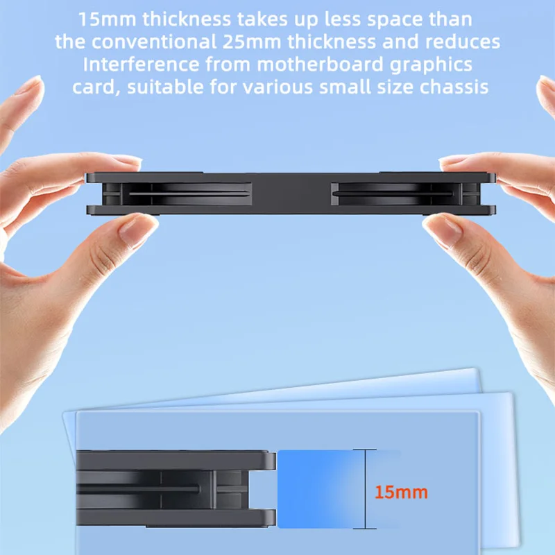 TEUCER UT-12015 ventilador de refrigeración ultrafino de 120mm rodamientos silenciosos 5V 3PIN ARGB 12V 4 PIN PWM ventilador con cubierta de PC diseño de alta presión de viento - imagen 2