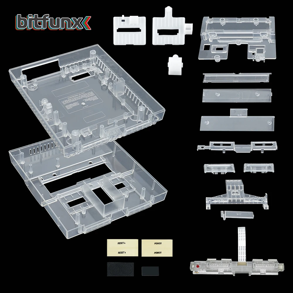 Bitfunx Carcasa Transparente para SNES/SFC Nintendo – Repuesto Retro - imagen 5