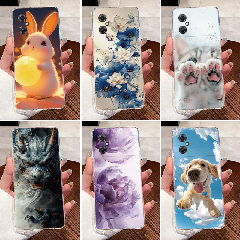 Para Xiaomi Redmi Note 11R Poco M4 5G funda a prueba de golpes de lujo lindo fresco niños niñas transparente suave silicona TPU parachoques