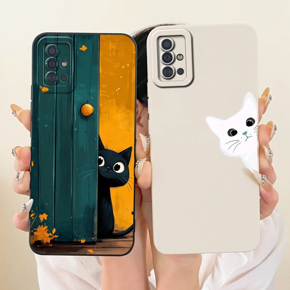 Para Samsung Galaxy A51 A71 4G funda SM-A515F SM-A715F lindo gato pato cubierta de dibujos animados suave TPU funda de teléfono para Samsung A51 A 71 Fundas - imagen 5