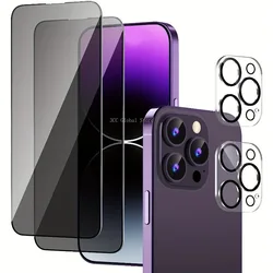 Protector de Pantalla Privacidad iPhone – Anti-vista y Lente Cámara