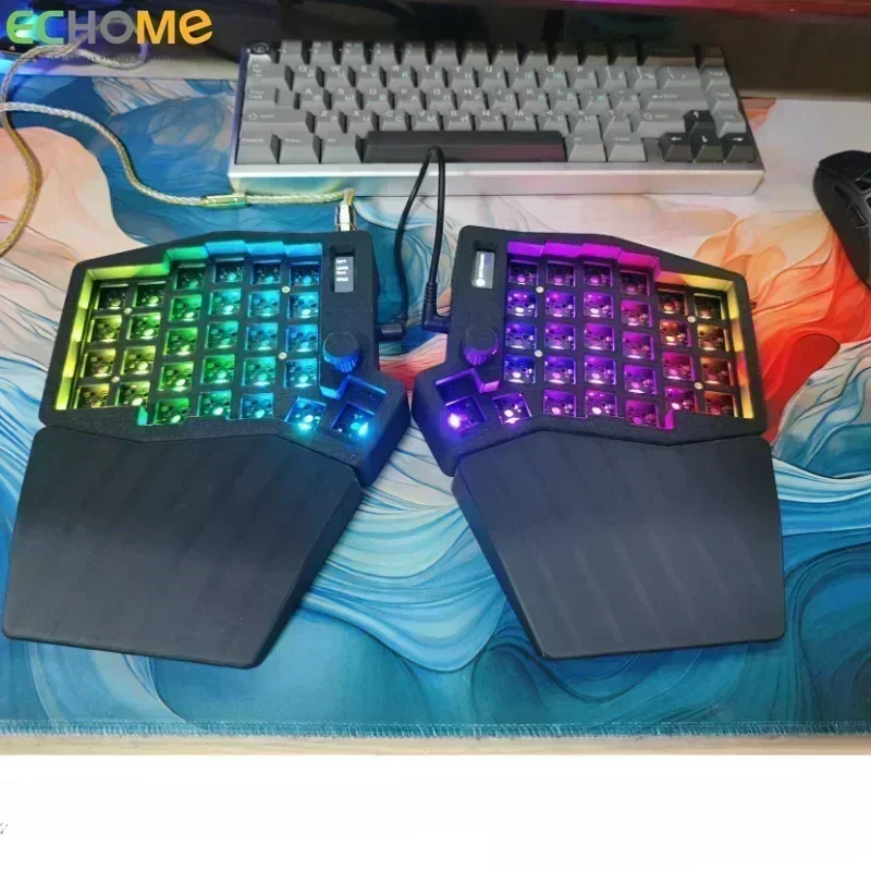 Sofle V2 Kit de teclado mecánico dividido y descanso personalizado Rgb Qmk a través de Rp2040 Control principal interruptor MX de intercambio en caliente Crkbd tablero de tecla dividida - imagen 5