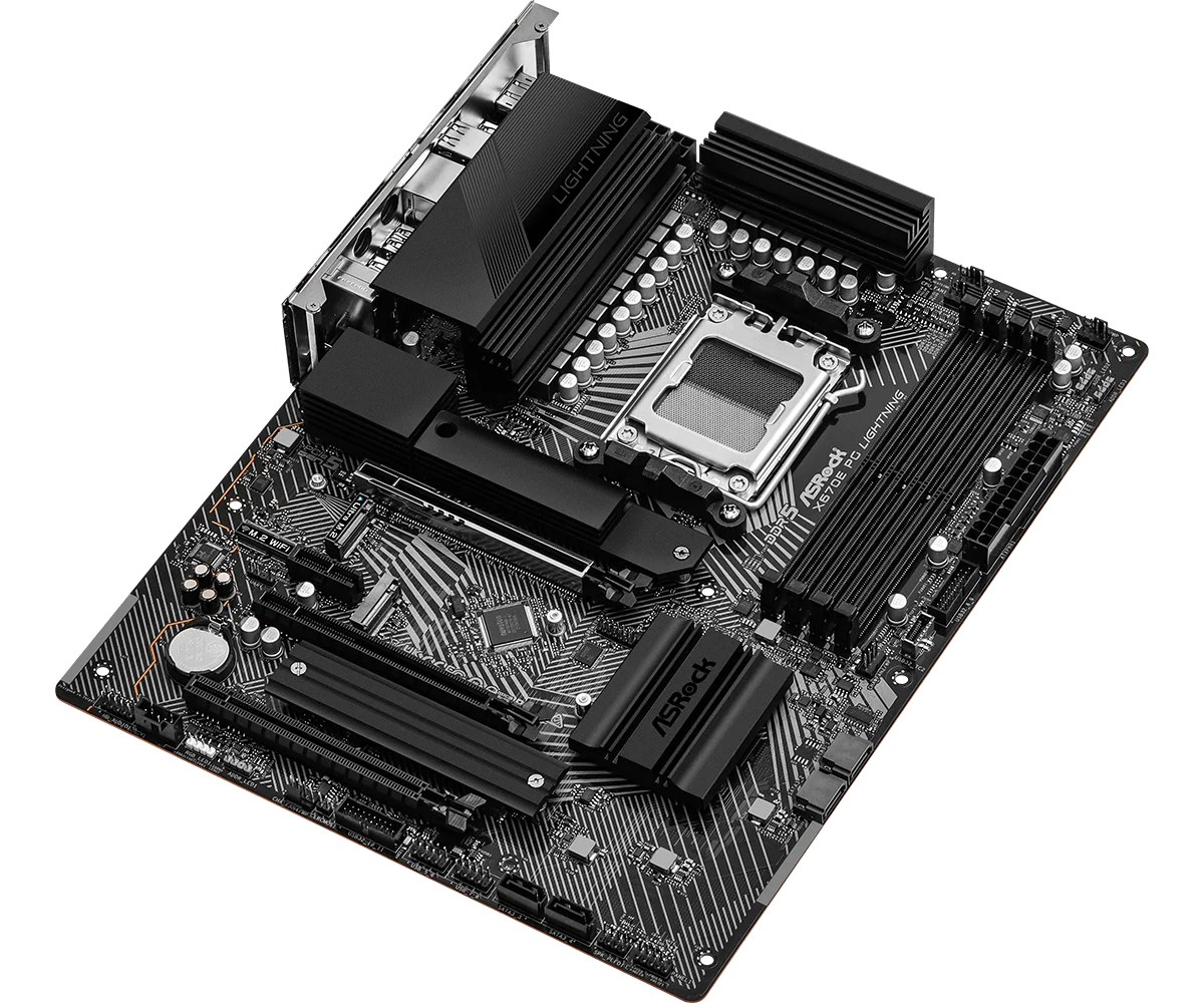    Placa base ASRock AMD X670 X670E PG LIGHTNING Sokcet AM5 DDR5 192GB compatible con 7900X 7600 8300GE 9950 8700F 7700 cpu NVMe SSD - imagen 4