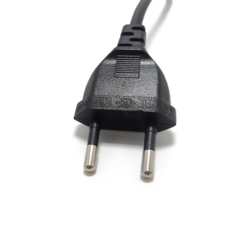 1 Uds CEE7/16 EU 2 clavijas macho a hembra salida Dual, Cable de extensión de salida de 2 vías Cable divisor de potencia europeo M/F - imagen 2