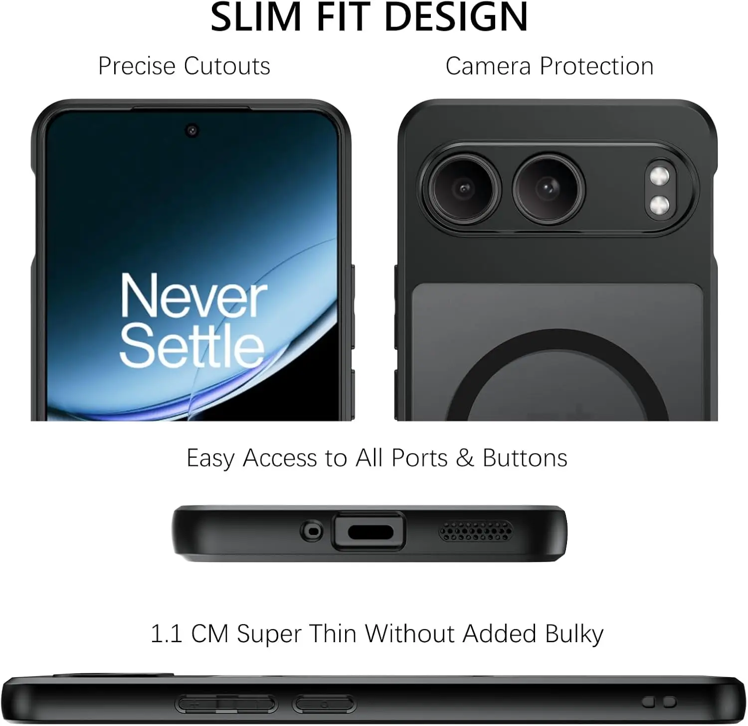 Funda translúcida para Magsafe, carga inalámbrica magnética, PC duro, protección de cámara mate para Oneplus Nord 4 Nord4 5G - imagen 5