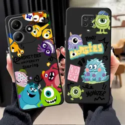 Funda de teléfono suave negra de dibujos animados de Disney Monsters Inc para Xiaomi Redmi Note 11s 10S 13 14 Pro Plus 12s 9S 9 10 11 12 Pro 7 8