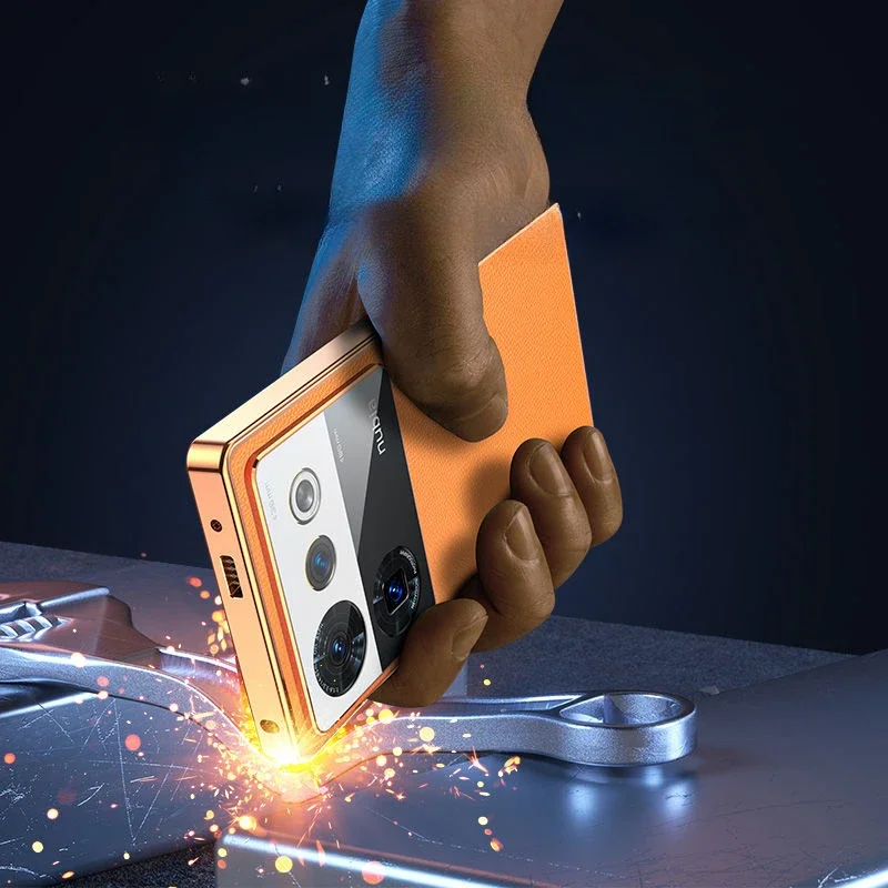 Funda de vidrio magnético para ZTE Nubia Z50 Ultra, fundas de protección completa de 360 °, cubierta trasera protectora para Nubia Z50S Pro, carcasa de cuero - imagen 3