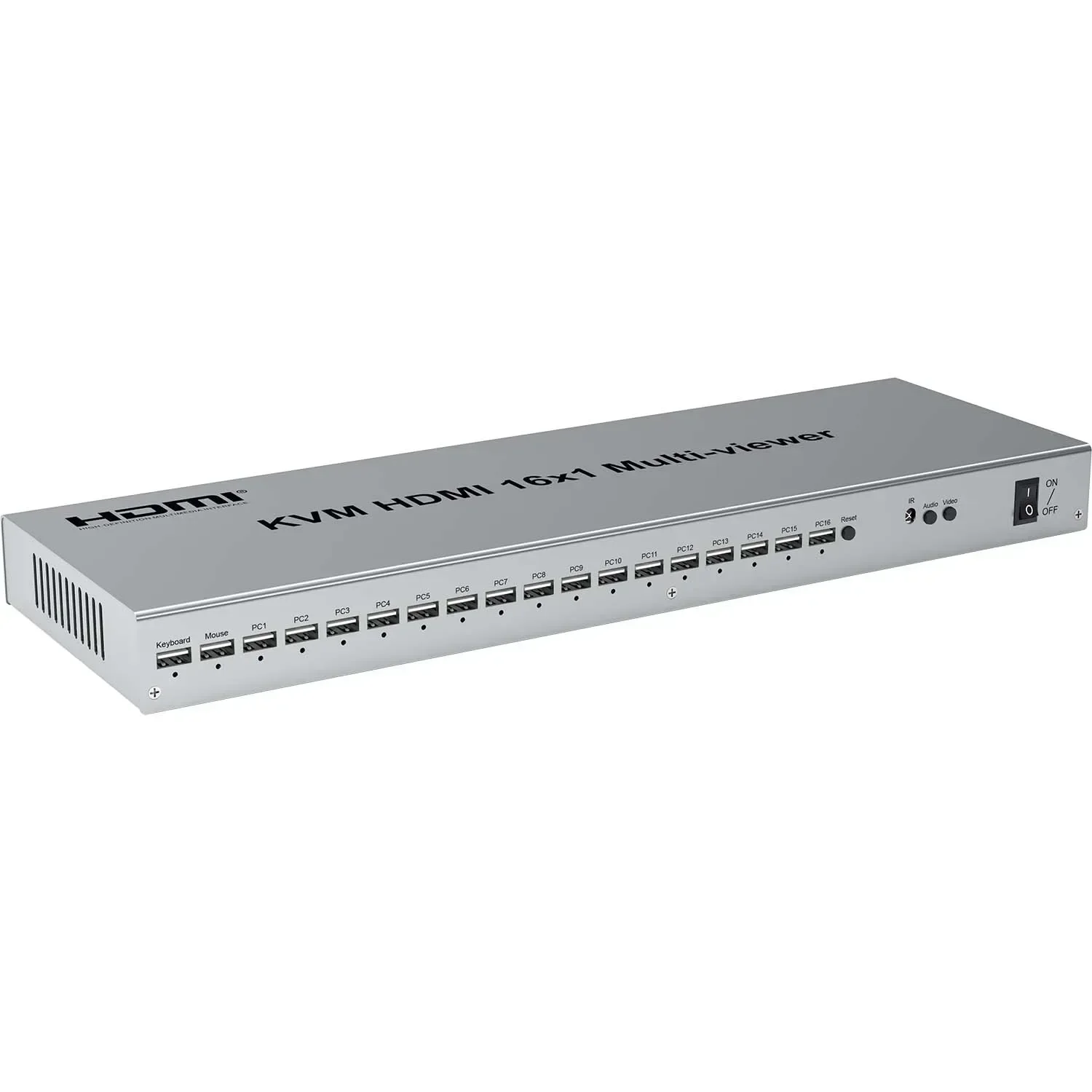 1080P USB KVM 16x1 HDMI multivisor soporte ratón teclado interruptor continuo 16 vías multivisor divisor de pantalla en 1 Monitor de TV - imagen 3
