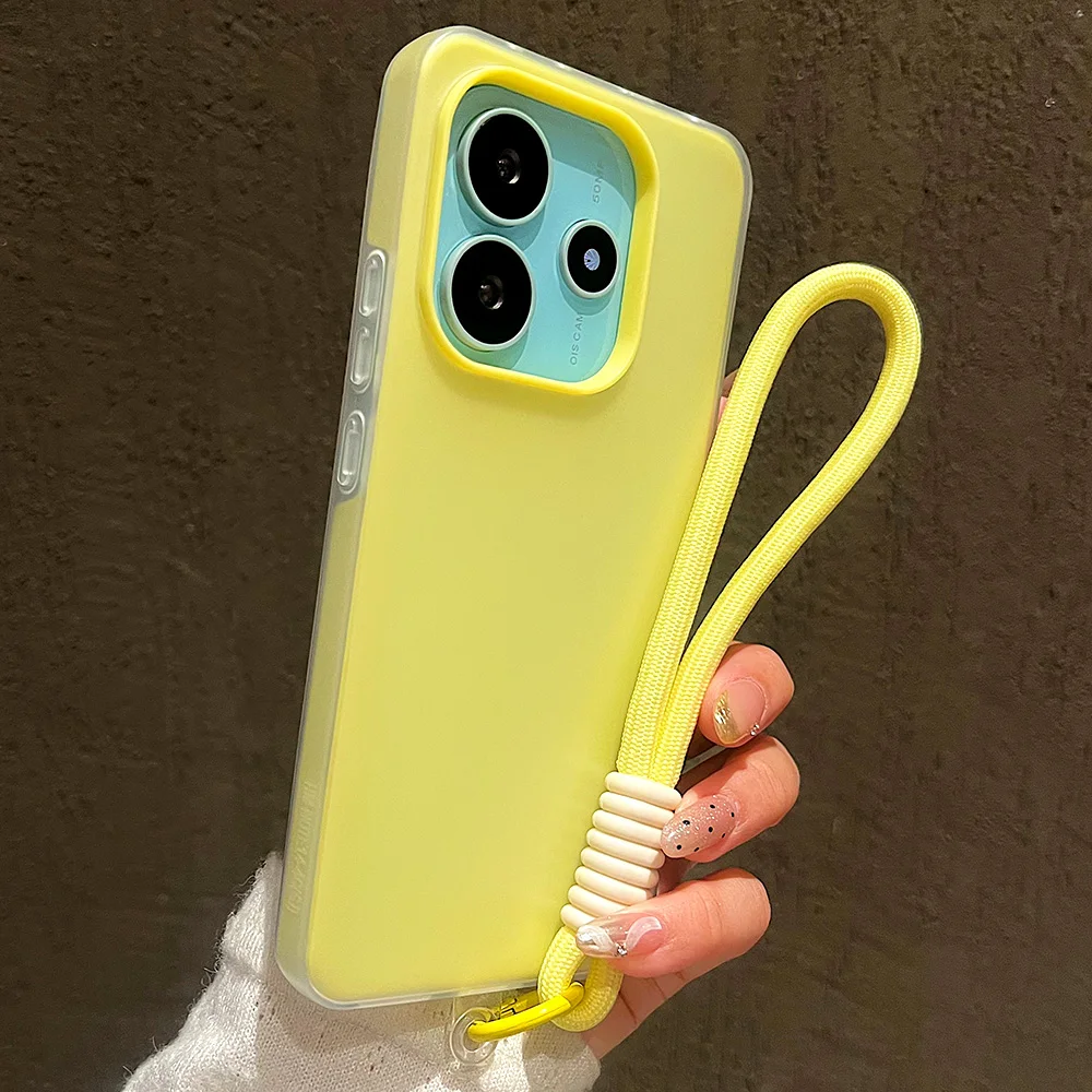 Para POCO X7 5G funda suave mate caramelo transparente a prueba de golpes fundas de teléfono de lujo para Xiaomi POCO X7 X5 X6 M6 Pro 4G cubierta - imagen 2